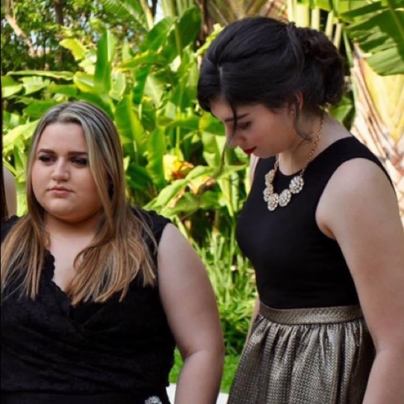 Calvin Klein black & gold evening dress - Picture 4 of 9